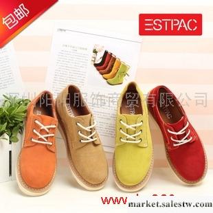 供應女鞋伊普 2012春鞋新款真皮松糕鞋休閑女鞋韓版潮平底鞋平跟單鞋工廠,批發,進口,代購