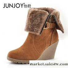 供應怡君冬季女鞋女靴清倉包郵厚底坡跟高跟保暖冬靴馬丁靴中筒靴工廠,批發,進口,代購