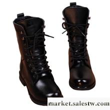 供應頭層牛皮女鞋短靴中跟機車靴 馬丁靴 女靴子 歐美真皮英倫復古冬工廠,批發,進口,代購