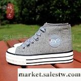 供應帆布鞋怡萬年！獵友專柜正品女鞋秋冬款松糕鞋加厚底高幫絨面帆布鞋女工廠,批發,進口,代購