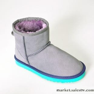 供應2012秋冬新款女雪地靴子全真牛皮厚底短靴松糕彩色女鞋舉工廠,批發,進口,代購