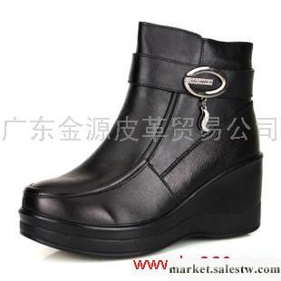 供應  女鞋真皮全牛皮棉皮鞋女棉鞋短靴短毛絨高跟坡跟防水臺厚底女靴子保暖工廠,批發,進口,代購