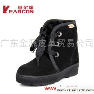供應  女鞋意爾康 新款女靴厚底厚毛棉鞋系帶皮鞋 MW9116071工廠,批發,進口,代購