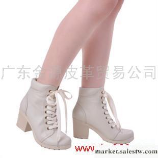 供應  女鞋百麗女靴2011冬牛皮粗跟高跟短靴馬丁靴女靴子 綁帶真皮鞋工廠,批發,進口,代購