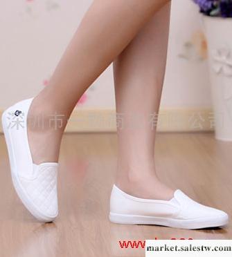 韓版小白鞋清新純色淺口帆布鞋女鞋一腳套無帶懶人鞋晨練鞋休閑鞋工廠,批發,進口,代購
