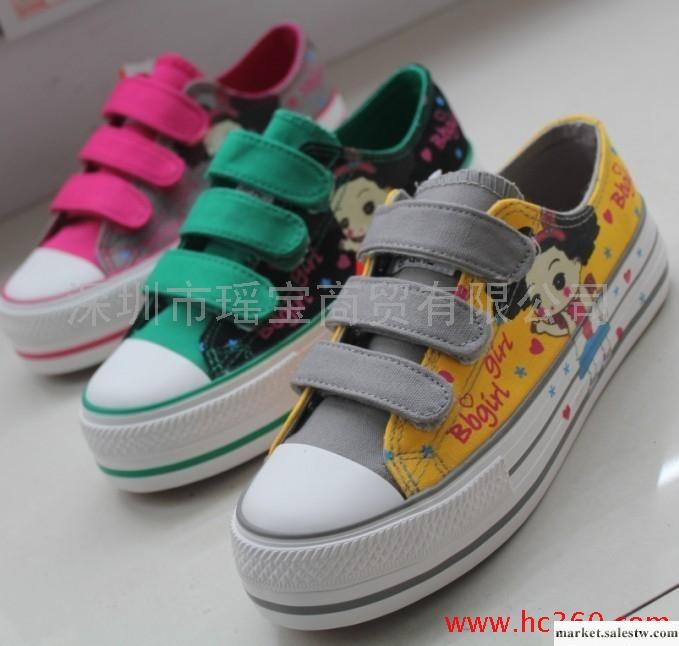 2012年新款 時尚休閑鞋女一腳套魔術貼帆布鞋女鞋步詳工廠,批發,進口,代購