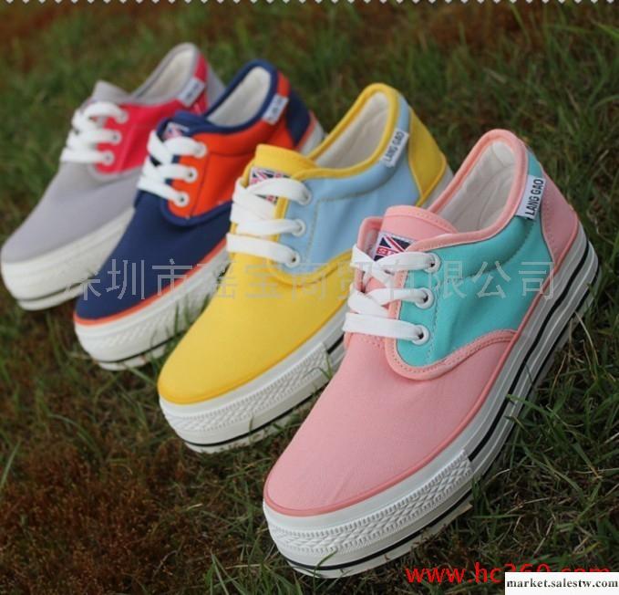F13拼色新版新款女鞋女帆布鞋韓版 拼色加厚底工廠,批發,進口,代購