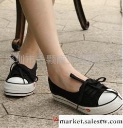 夏季清新百搭淺口厚底帆布鞋松糕鞋女鞋韓版休閑鞋 晨練鞋工廠,批發,進口,代購