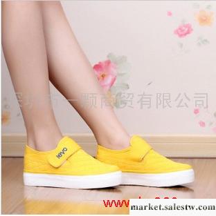 正品六折促銷！魔術貼純色厚底鞋松糕鞋韓版女鞋帆布鞋休閑鞋工廠,批發,進口,代購