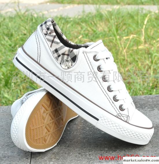 五星揮灑 韓版李孝利純色百搭帆布鞋 女鞋休閑鞋 學院系列白色工廠,批發,進口,代購