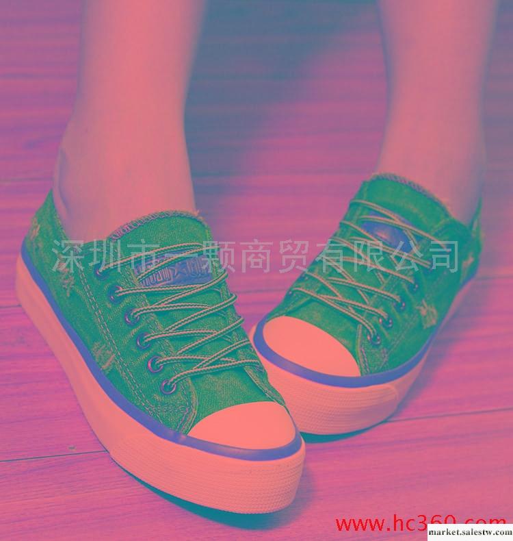 新款帆布鞋韓版松糕鞋厚底復古牛仔板鞋休閑鞋單鞋布鞋女鞋低幫鞋工廠,批發,進口,代購