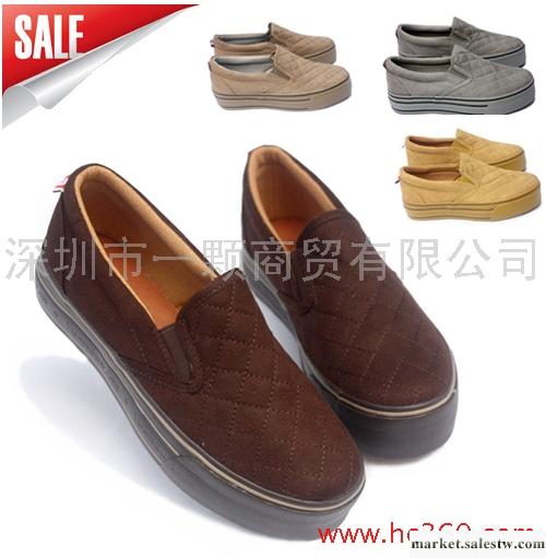 秋季新款女鞋韓版一腳蹬松糕鞋 厚底帆布鞋 休閑鞋 厚底增高3.5CM工廠,批發,進口,代購