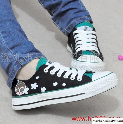 學院系列個性涂鴉手繪帆布鞋 女鞋韓版休閑鞋 低幫可愛田園風球鞋工廠,批發,進口,代購