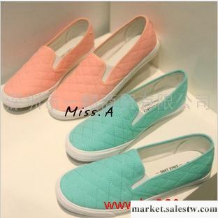 小清新糖果純色一腳蹬帆布鞋懶人鞋女鞋韓版休閑鞋透氣棉布鞋子工廠,批發,進口,代購