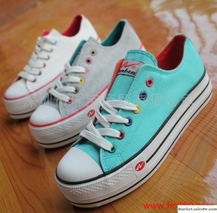 人本 3157女鞋女帆布鞋 加厚底日常休閑鞋韓版潮工廠,批發,進口,代購