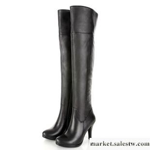 供應時尚女鞋秋冬新款 真皮保暖過膝靴 防水臺高跟女過膝長靴子RL001工廠,批發,進口,代購
