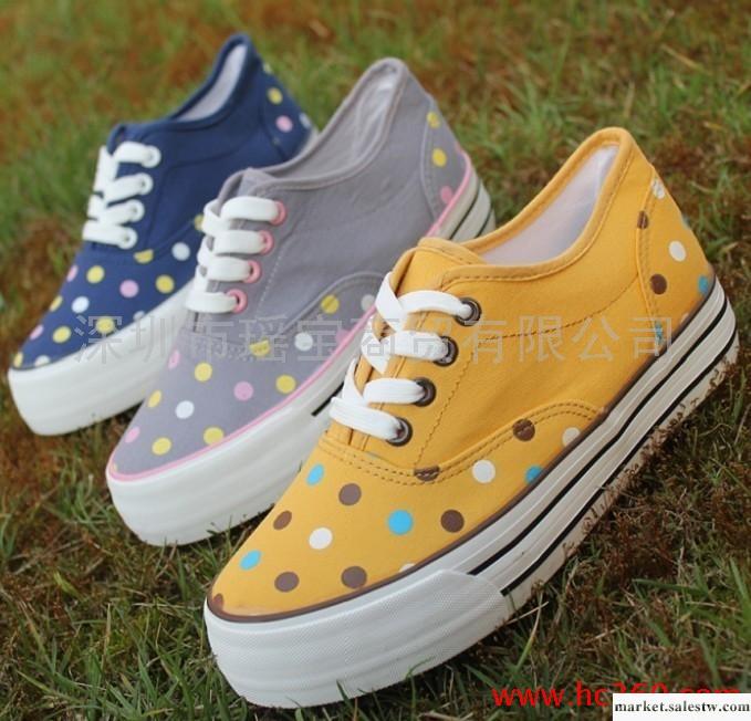 快億步5807新款女鞋女帆布鞋韓版個性圓點工廠,批發,進口,代購