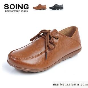 供應2011秋冬新款女鞋淑女單鞋平底跟真牛皮中老年媽媽S2196工廠,批發,進口,代購