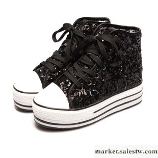 供應 明星同款女鞋亮片休閑松糕鞋厚底高幫鞋潮G703-12工廠,批發,進口,代購