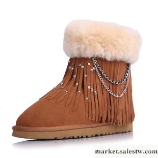 供應時尚女鞋新款 谷臣正品雪地靴1821流蘇 牛皮中筒女靴冬季工廠,批發,進口,代購