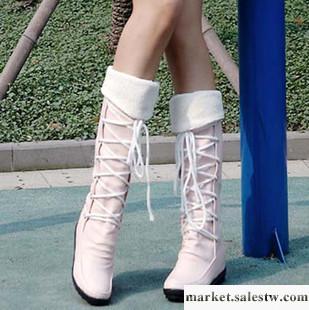 供應2011女鞋秋冬綁帶高筒內增高毛毛雪地靴子1548工廠,批發,進口,代購