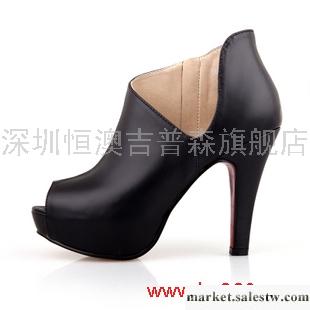 供應新風尚紫郁2012新款女鞋春ol歐美粗跟魚嘴鞋真皮高跟鞋防水臺單鞋工廠,批發,進口,代購