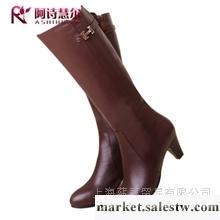 供應薪春 真皮女靴高筒棉靴秋冬新款女鞋粗腿高筒靴長靴子皮靴高靴冬季加厚工廠,批發,進口,代購