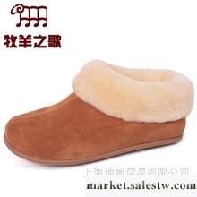 供應坤敏 牧羊之歌 2012冬新款羊毛家居拖鞋皮毛一體保暖鞋子平底女鞋新品工廠,批發,進口,代購