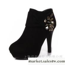 供應佰森得 2012新款秋冬靴女鞋短靴英倫厚底水鉆裸靴單靴子粗跟高跟馬丁靴女工廠,批發,進口,代購