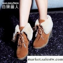 供應坤敏 短靴子2012秋冬季新款時尚真皮女靴坡跟棉鞋羊毛女鞋雪地靴616DR工廠,批發,進口,代購