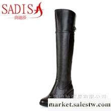 供應坤敏 尚迪莎12新款女鞋冬真皮過膝靴牛皮高筒靴歐美粗跟長靴厚底女靴子工廠,批發,進口,代購