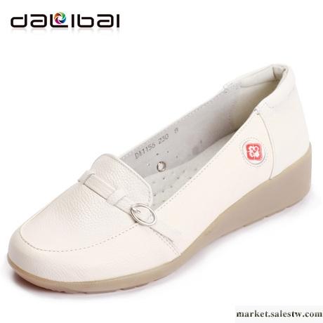 供應新款 真皮護士鞋白色坡跟 孕婦鞋子秋冬 中老年媽媽女鞋單鞋1156工廠,批發,進口,代購