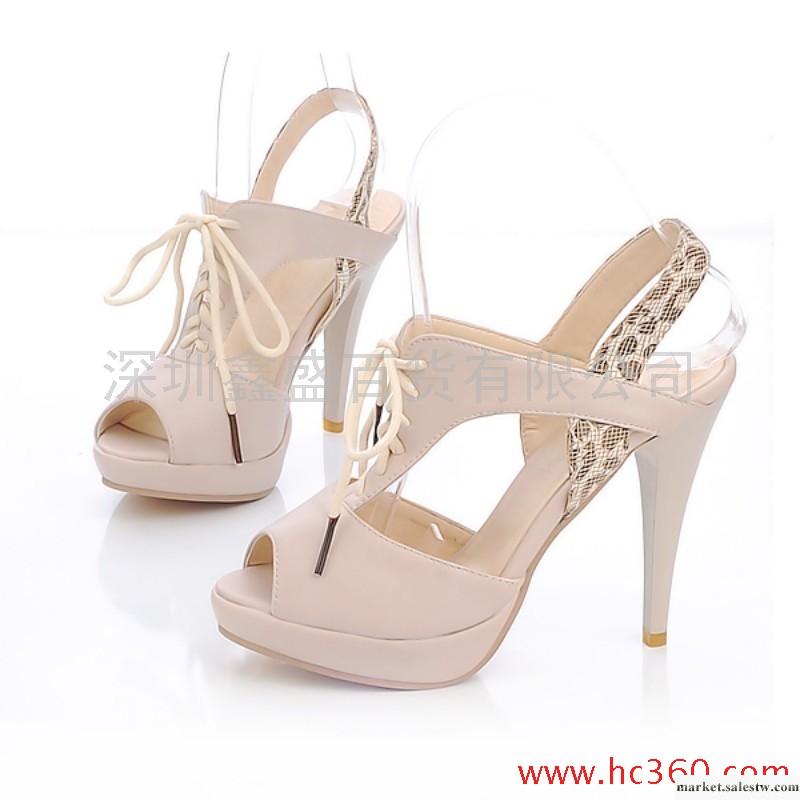 包郵~新款防水底 系帶防水臺 魚嘴鞋 高跟女鞋 涼鞋子 豹紋涼鞋工廠,批發,進口,代購