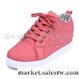 供應亮久久L-890韓版水鉆系帶內增高帆布鞋子春款女士休閑鞋低邦女鞋工廠,批發,進口,代購