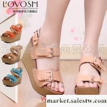 供應夏季新款高跟魚嘴厚底坡跟松糕底涼鞋女鞋工廠,批發,進口,代購