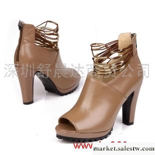 供應波爾諦奇2012新品 牛皮魚嘴鞋 高跟單鞋 涼鞋女鞋工廠,批發,進口,代購