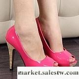 [莎伊露.秋冬款女鞋] 時尚漆皮魚嘴高跟防水臺女鞋工廠,批發,進口,代購