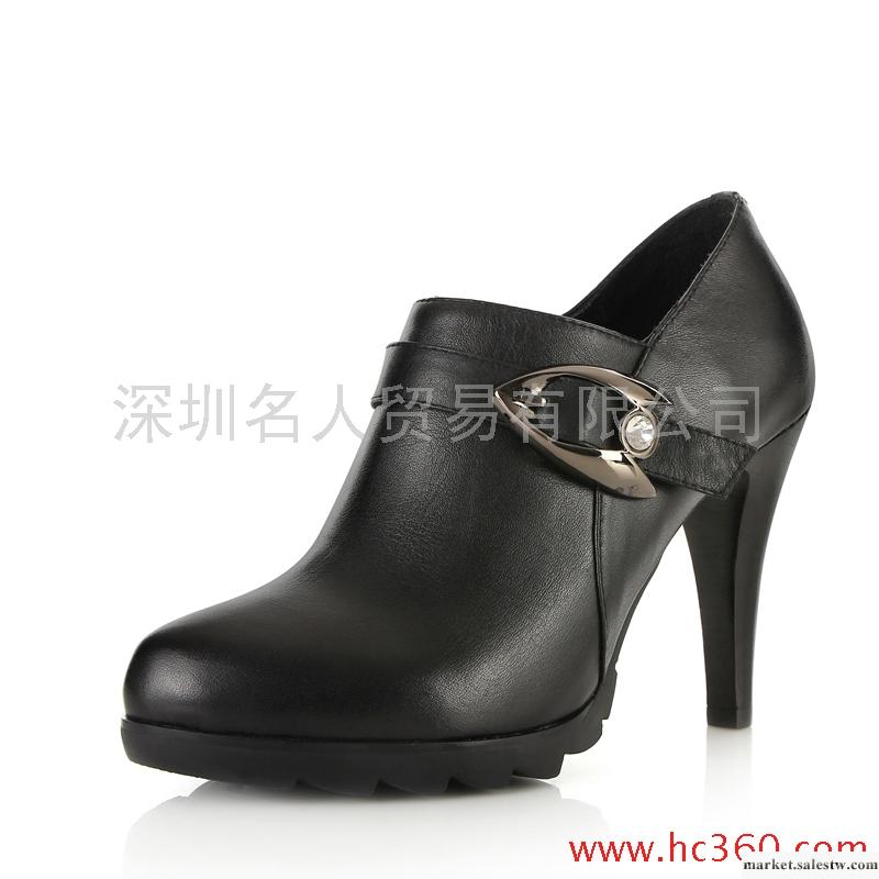 尚迪莎春季全牛皮超高跟深口鞋 側拉鏈防滑底窩窩鞋圓頭女鞋038-3工廠,批發,進口,代購