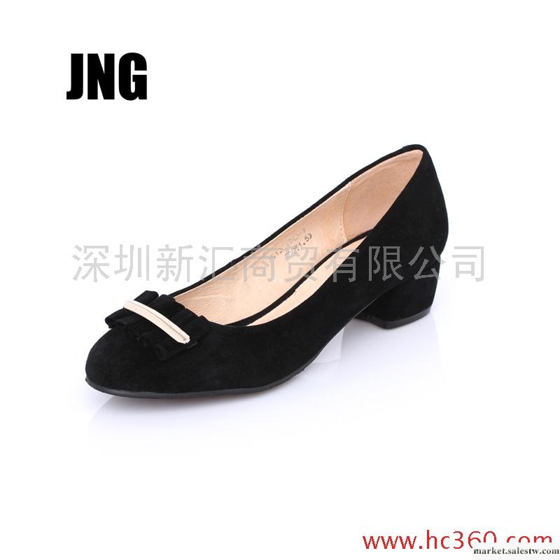 JNG 2012春季新款女鞋 羊京金屬裝飾職業中跟單鞋 粗跟 12C1343工廠,批發,進口,代購