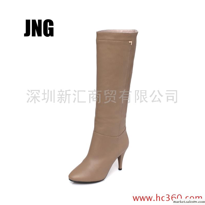 JNG 女鞋 秋冬 特價 潮款 優雅 簡潔 高跟 尖頭 長筒靴 靴子 包郵工廠,批發,進口,代購