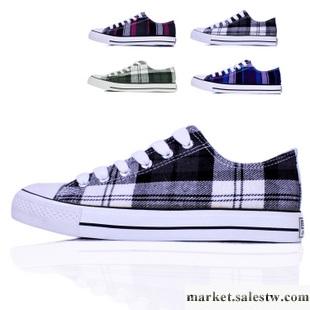 供應 回力新款女鞋 燈芯絨大方格帆布鞋 xy73)工廠,批發,進口,代購