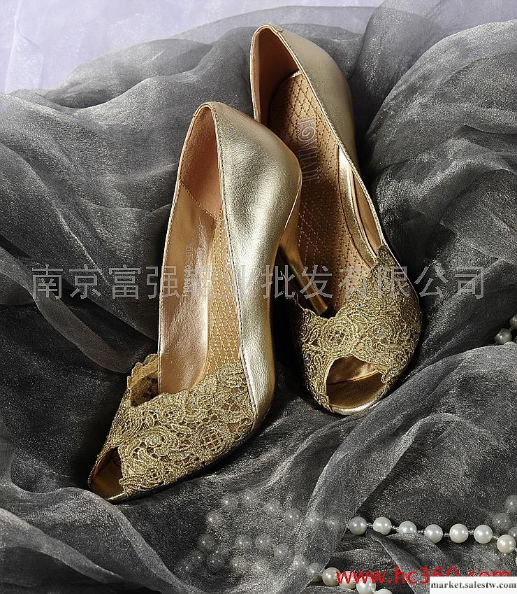 供應（17元）2012春款 羊皮蕾絲魚嘴涼鞋 高跟時尚貴族氣質女鞋工廠,批發,進口,代購