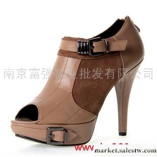 供應（18元） 2012新款歐美魚嘴真皮涼鞋高跟防水臺牛皮女鞋 Y45工廠,批發,進口,代購