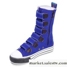 裂帛 新款女鞋 繡花魔術貼 高幫帆布鞋22190007工廠,批發,進口,代購