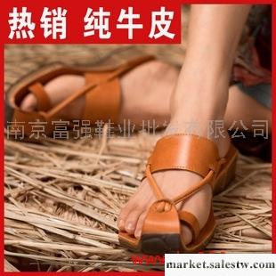 供應（26元）TOKharoi 手工 個性真皮拖鞋 舒適復古女鞋 特色 女涼拖鞋工廠,批發,進口,代購