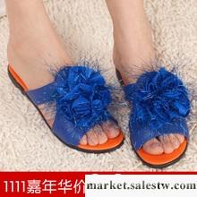 限量 夏季新品時尚沙灘甜美羅馬田園花朵坡跟一字拖 涼拖鞋 女鞋工廠,批發,進口,代購