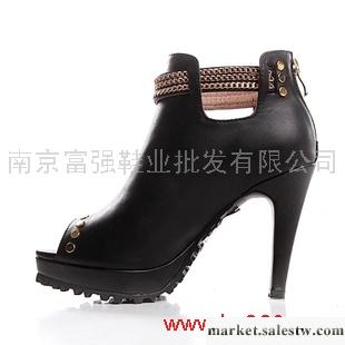 供應（25元）2012新款羅馬厚底涼鞋魚嘴鞋 防水臺鉚釘 高跟鞋 真皮女鞋5-2工廠,批發,進口,代購