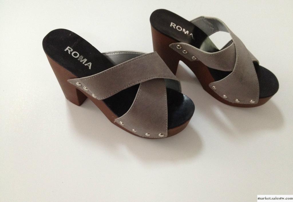 2012夏季新款系帶粗跟涼鞋裸色鏤空防水臺厚底高跟女鞋D-1工廠,批發,進口,代購