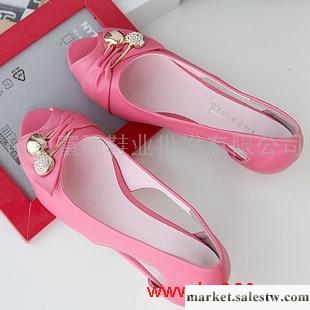 供應（8元）2012涼鞋新款夏季甜美糖果色中跟魚嘴鞋鏤空水鉆韓版大碼女鞋工廠,批發,進口,代購