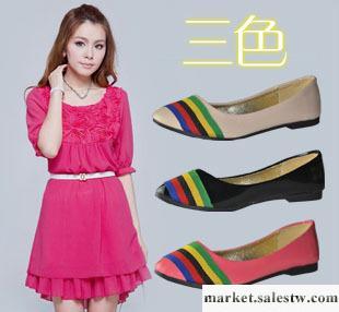 單鞋女鞋2012年春夏季新款低跟平底女鞋N-5工廠,批發,進口,代購